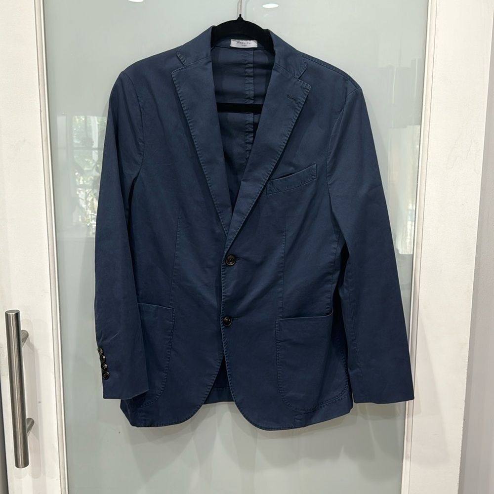 Boglioli Women's Navy Blue Blazer Fitted Sport Coat Jacket Sz Medium